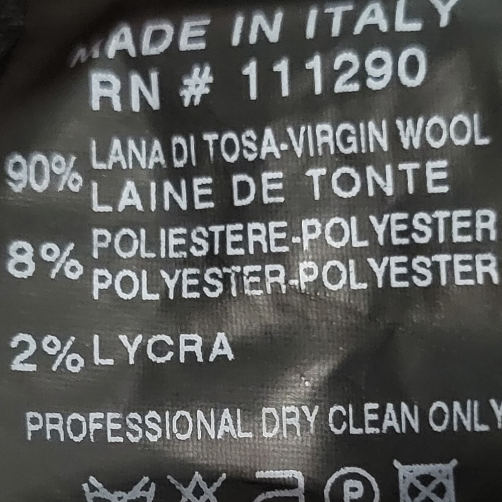 Derek Lam Slim Fit Virgin Wool Blend Black Trouser Pants - Picture 7 of 8